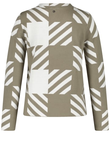 Gerry Weber Pullover Langarm Turtle in reed/offw.check jacquard