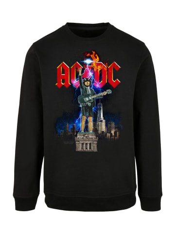 F4NT4STIC Basic Sweatshirt ACDC Rock Musik Band Angus NYC Lightning in schwarz