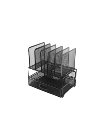 Schreibtisch Organizer in Schwarz – (B)35 x (H)36  x (T)24,5 cm