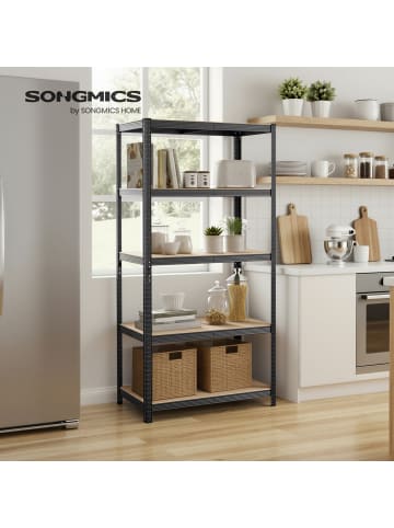 SONGMICS 2er-Set: Schwerlastregal Cozory in Schwarz - (B)30 x (H)150 x (T)75 cm