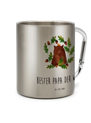 Mr. & Mrs. Panda Tasse Bär König mit Spruch in Silber