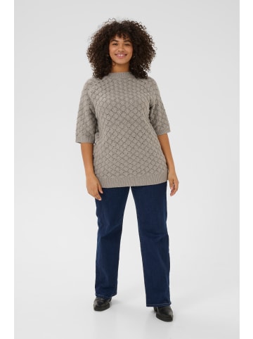 KAFFE curve Strickpullover KCmani Loose fit in Elephant Skin