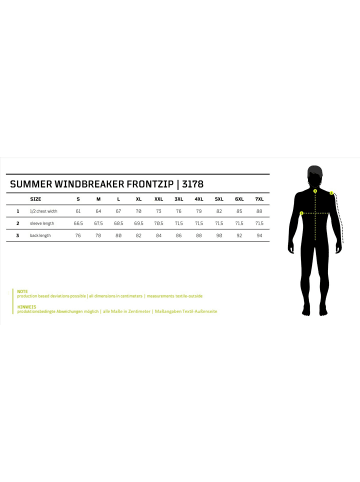 Brandit Jacke "Summer Windbreaker Frontzip" in Schwarz