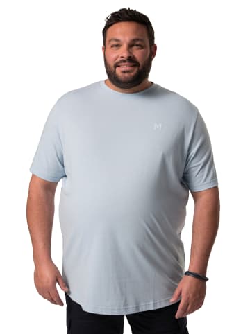 Men Plus Kurzarm T-Shirt in eisblau