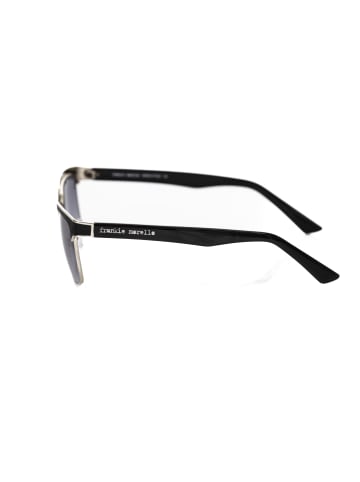Frankie Morello Schwarz Metallic Faser Herren Sonnenbrille