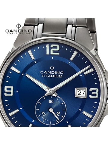 Candino Analog-Armbanduhr Candino Classic grau groß (ca. 41mm)