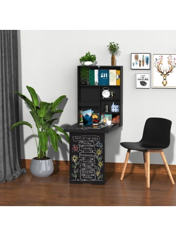 HOMCOM Schreibtisch-94,5L x 60B x 147H cm-Schwarz