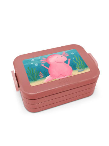 Mr. & Mrs. Panda Brotdose Axolotl Hurra Design ohne Spruch in Rot Pastell