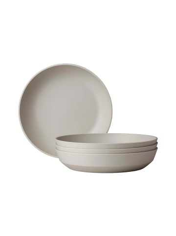 Mepal 4er Set Suppenteller Silueta ø 21 cm in Nordic White