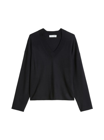 Marc O'Polo V-Neck-Pullover loose in Schwarz