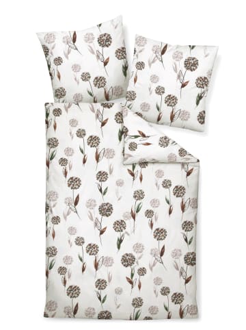 Traumschloss Premium Flanell Bettwäsche - rotbraun mauve in grün