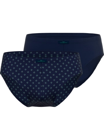 Götzburg Baumwolle, Single-Jersey Slip 2er-Pack in marine