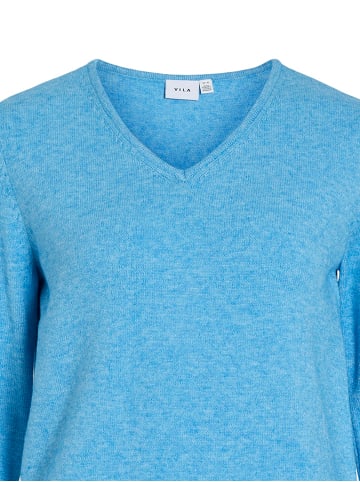 Vila Dünner Strickpullover Basic Stretch Sweater VIRIL in Türkis