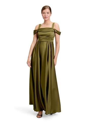 Vera Mont Abendkleid schulterfrei in Shiny Olive