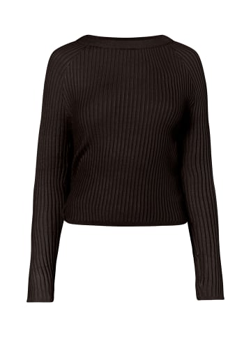 myMo at night Damen Rückenfreier Pullover in Dunkelbraun