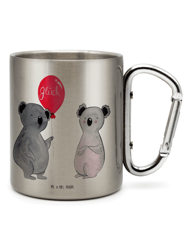 Mr. & Mrs. Panda Edelstahlbecher Koala Luftballon ohne Spruch in Silber
