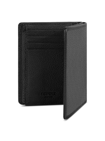 Redolz Leather Essentials HF Geldbörse RFID Leder 9,5 cm ausklappbar in all black