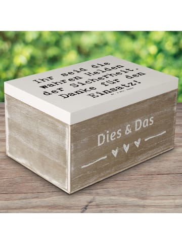 Mr. & Mrs. Panda Aufbewahrungsbox Spruch Sicherheitsdienst Helde... in Weiß