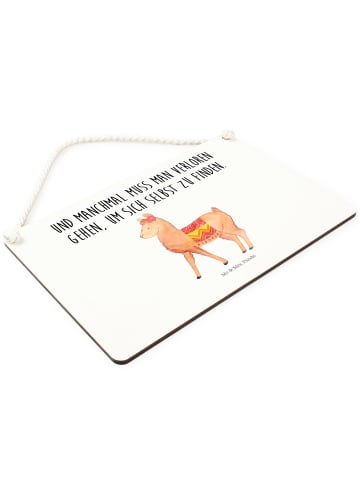 Mr. & Mrs. Panda Schild Alpaka Stolz mit Spruch in Weiß