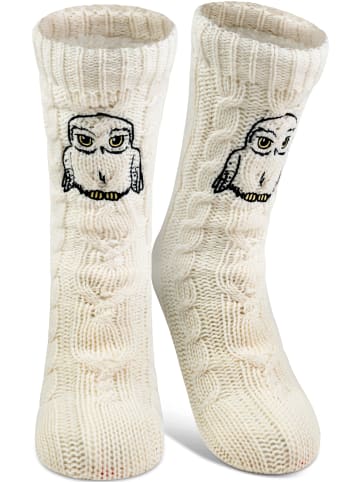 Harry Potter Harry Potter Hüttensocken Hedwig Socken Sherpa Futter Kuschelsocken in weiß