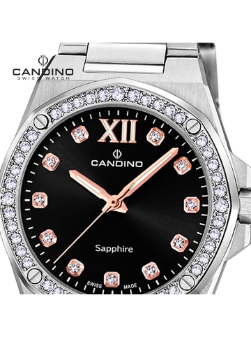 Candino Analog-Armbanduhr Candino Elegance silber mittel (ca. 34mm)