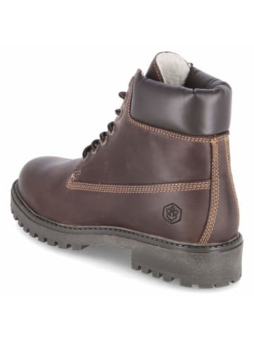 Lumberjack Stiefel mit Warmfutter in braun