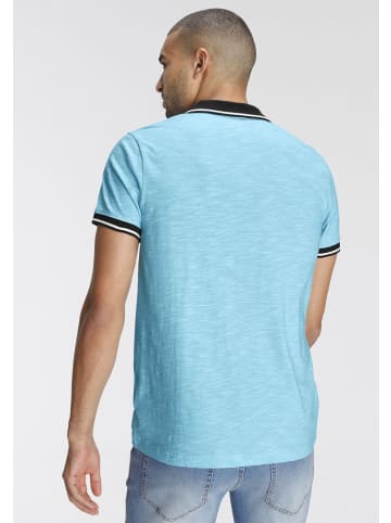 AJC Poloshirt in türkis-meliert