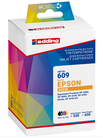 edding Druckerpatrone ersetzt Epson 202XL Multipack