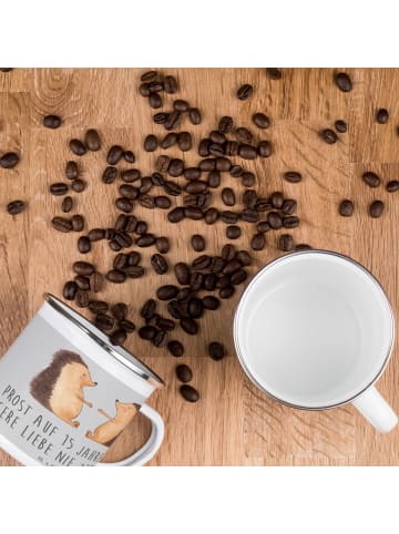 Mr. & Mrs. Panda Trinkbecher 15. Hochzeitstag Gläserne Hochzeit ... in Heather Grey