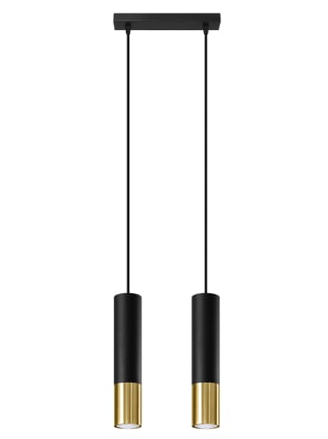 Nice Lamps Hängeleuchte LONGBOT 2 in Schwarz/Gold (H)90cm (L)30cm (B)6cm