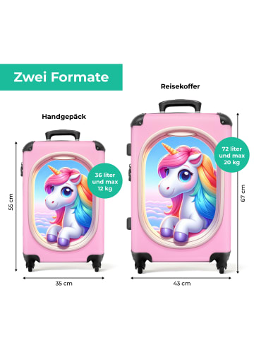NoBoringSuitCases Suitcase, Handgepäck, Koffer, Trolley, Reisekoffer Rosa Flugzeugdesign