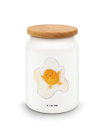 Mr. & Mrs. Panda Kaffeedose Spiegelei Ei ohne Spruch in Weiß