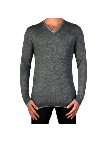 Eleven Paris Buvi-Pullover, Melange, Dunkelgrau Grau