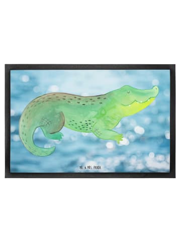 Mr. & Mrs. Panda Fußmatte außen Krokodil ohne Spruch in OZeichenanblue