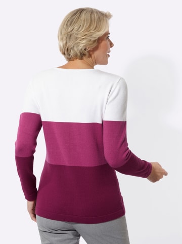 WITT WEIDEN Langarm-Pullover in malve-ecru-gemustert