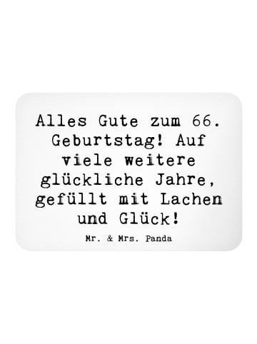 Mr. & Mrs. Panda Magnet Spruch 66. Geburtstag Glückwünsche mit S... in Weiß