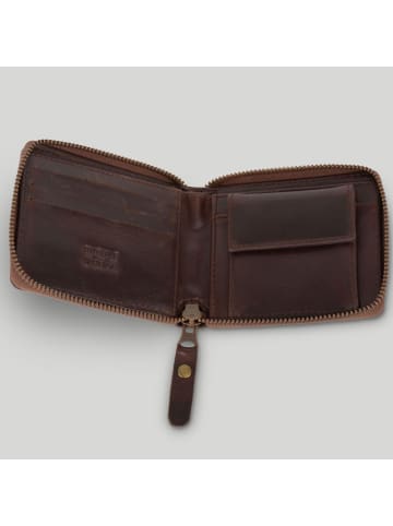 Buckle & Seam Grind Geldbörse Leder 12 cm in brown
