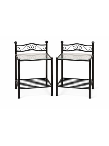 möbel-direkt Nachttisch Dagmar in schwarz, 2 Nachttische