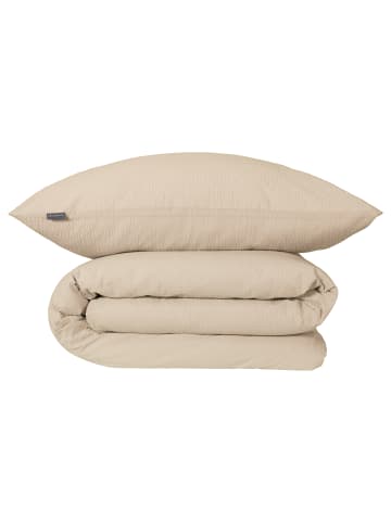 Schiesser Seersucker-Bettwäscheset Laura in Helltaupe