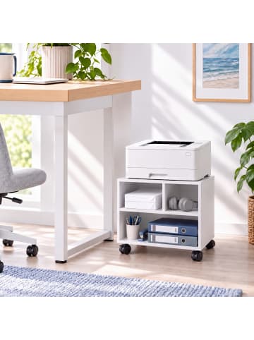 relaxdays Druckerständer in Schwarz - (B)30 x (H)35 x (T)40 cm