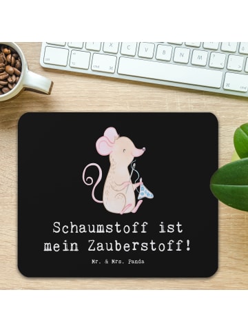 Mr. & Mrs. Panda Mouse Pad Zauber der Polsterin mit Spruch in Schwarz