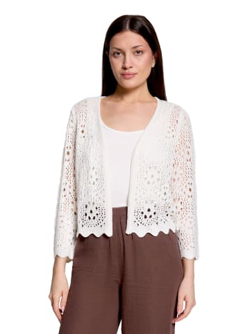Betty Barclay Sommer-Strickjacke mit 3/4 Arm in Rohweiß