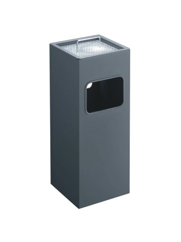 Durable Papierkorb Metall mit Ascher eckig 17+2l anthrazit