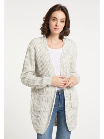 myMo Strickjacke in Wollweiss Mehrfarbig