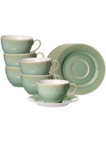 Ritzenhoff & Breker 6er Set Kaffeetassen mit Untertassen Borneo 220 ml in grün