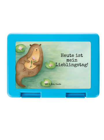 Mr. & Mrs. Panda Brotdose Otter Seerose Design mit Spruch in Weiß