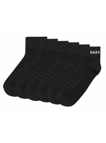 Skechers Quartersocken Unisex Quarter Mesh Ventilation 8er Pack in Schwarz