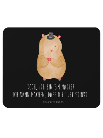 Mr. & Mrs. Panda Mauspad Hamster Hut mit Spruch in Schwarz