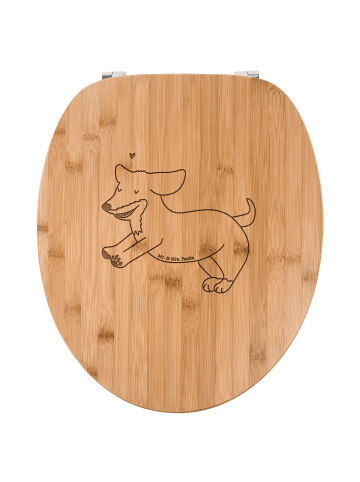 Mr. & Mrs. Panda Toilettendeckel Hund Dackel ohne Spruch in Transparent