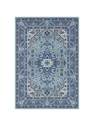 Nouristan Orientalischer Kurzflor Teppich Skazar Isfahan hellblau